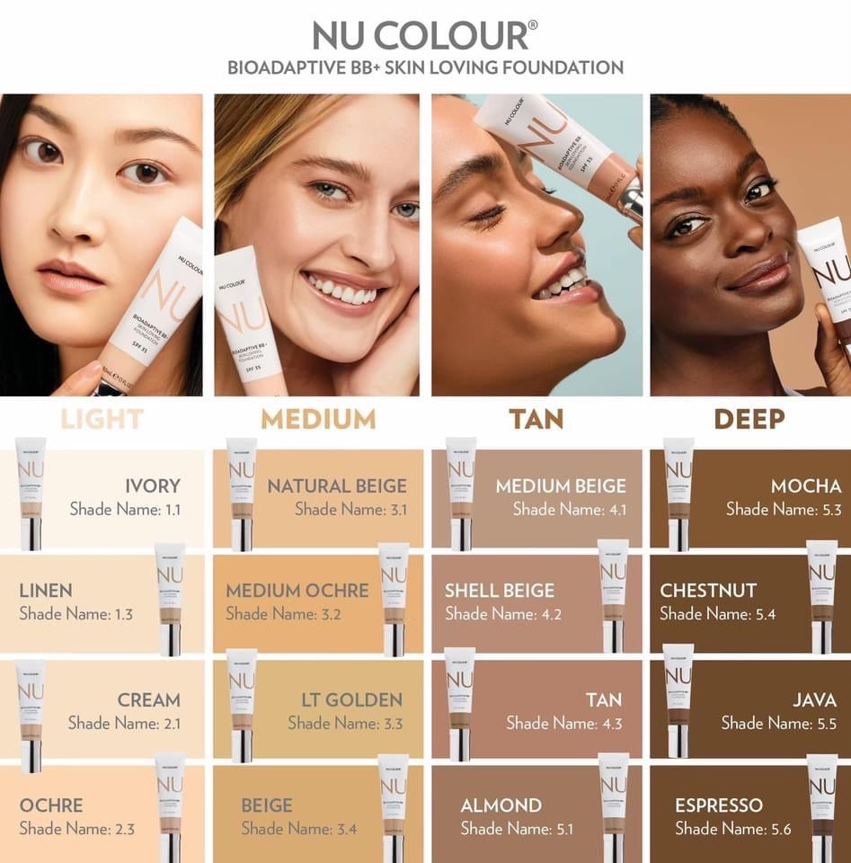 Nu Colour® Bioadaptive BB+ Skin Loving Foundation Beige 3.4